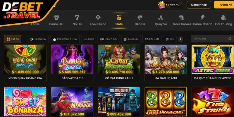 Sảnh Slots Game đổi thưởng